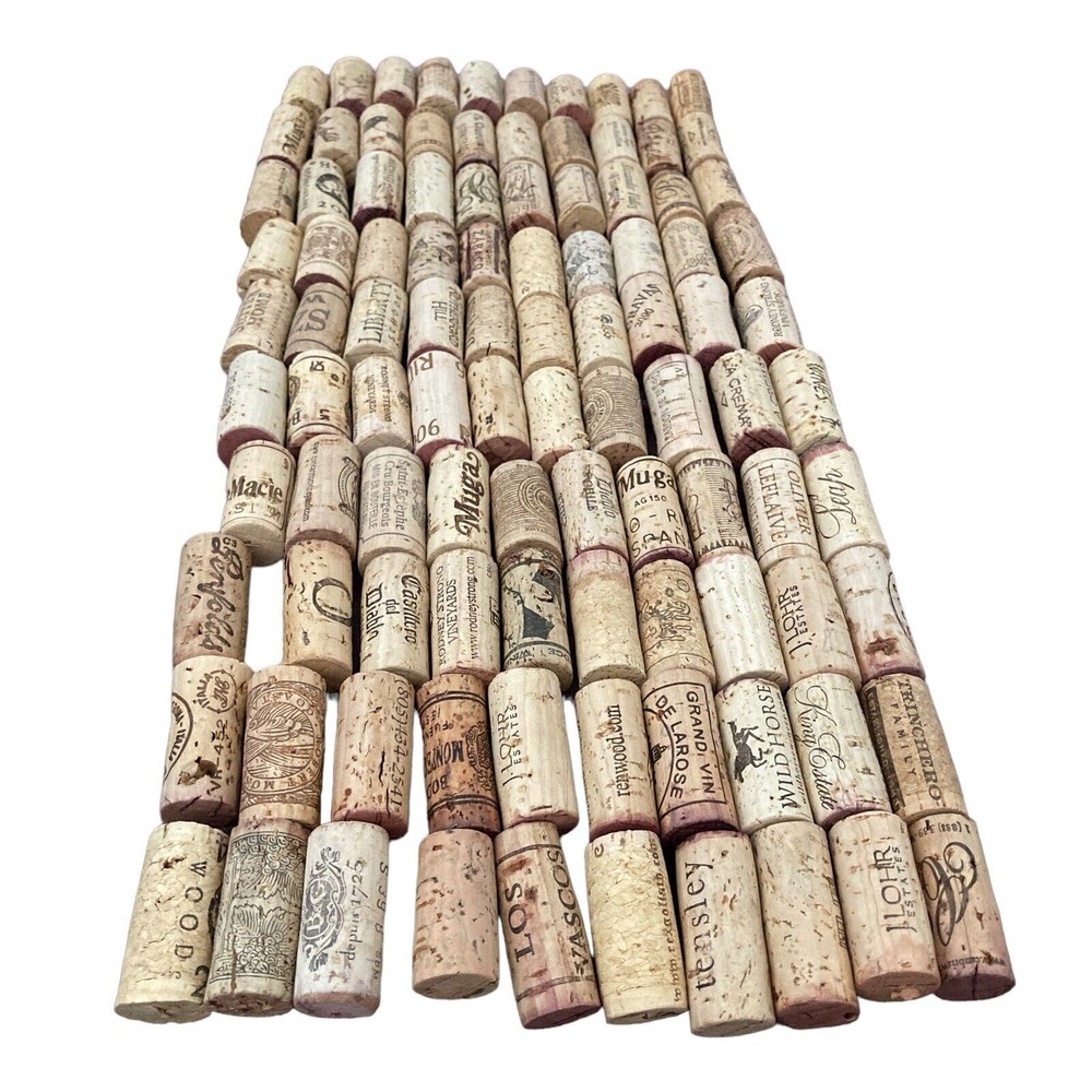 Lot of 100 Wine Corks‎ All Real Cork * No champagne or synthetics Crafting Corks